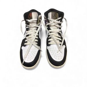 Black and White High-Top Sneakers